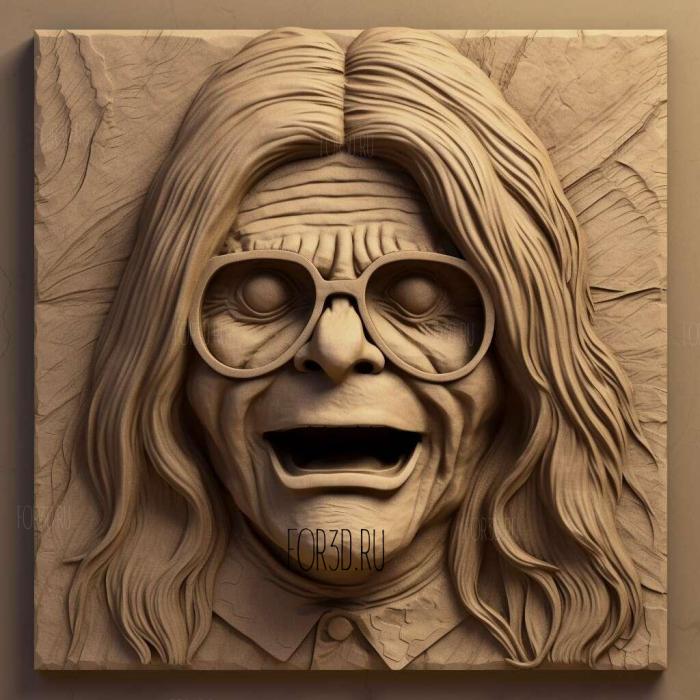 Ozzy Osbourne 2 stl model for CNC